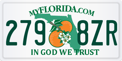 FL license plate 2798ZR
