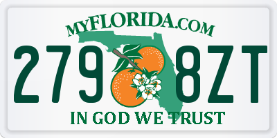 FL license plate 2798ZT