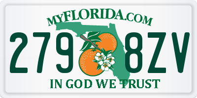 FL license plate 2798ZV
