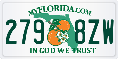 FL license plate 2798ZW