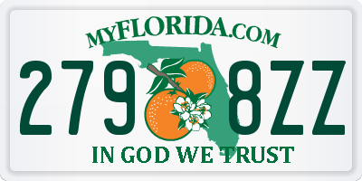 FL license plate 2798ZZ
