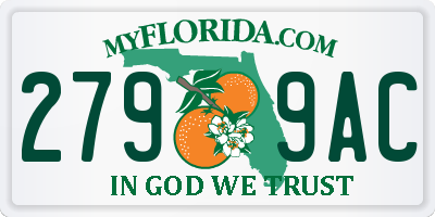 FL license plate 2799AC