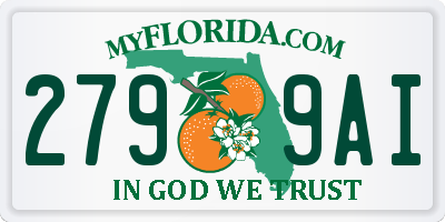 FL license plate 2799AI
