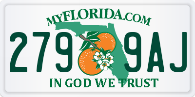 FL license plate 2799AJ
