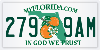 FL license plate 2799AM