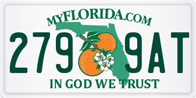 FL license plate 2799AT