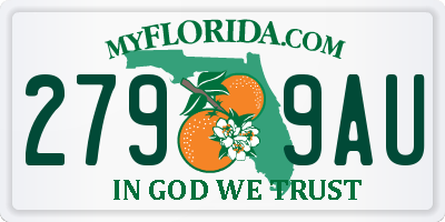 FL license plate 2799AU