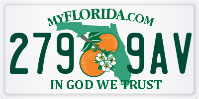 FL license plate 2799AV