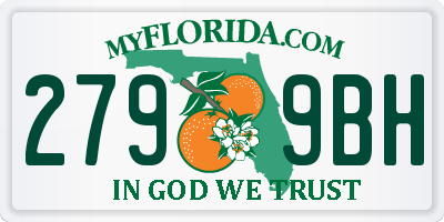 FL license plate 2799BH