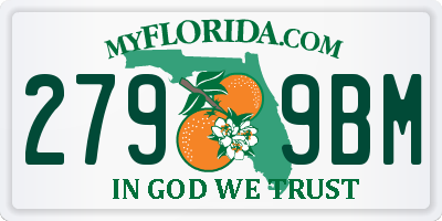 FL license plate 2799BM