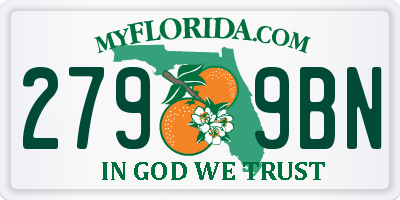 FL license plate 2799BN