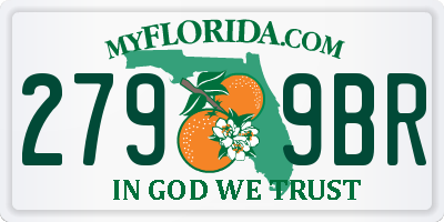 FL license plate 2799BR
