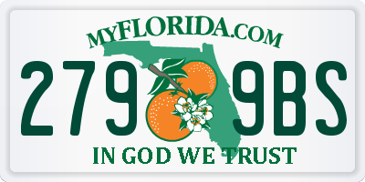 FL license plate 2799BS