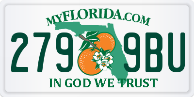 FL license plate 2799BU