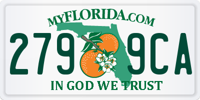 FL license plate 2799CA