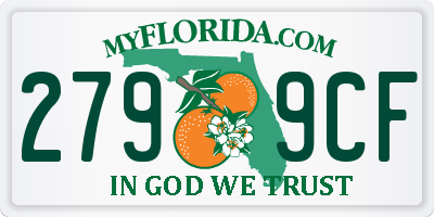 FL license plate 2799CF