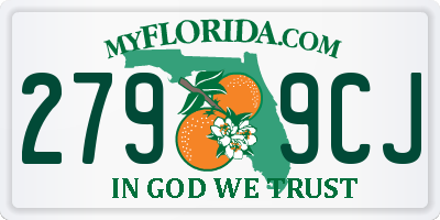 FL license plate 2799CJ