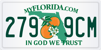 FL license plate 2799CM