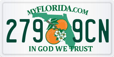 FL license plate 2799CN
