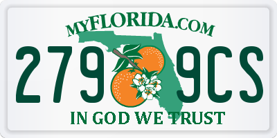 FL license plate 2799CS