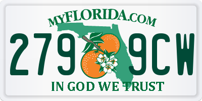FL license plate 2799CW