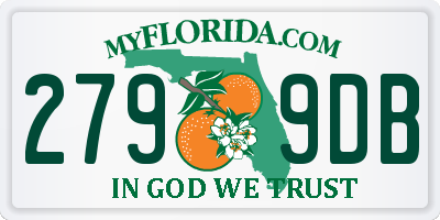 FL license plate 2799DB