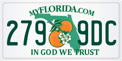 FL license plate 2799DC