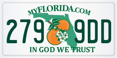 FL license plate 2799DD