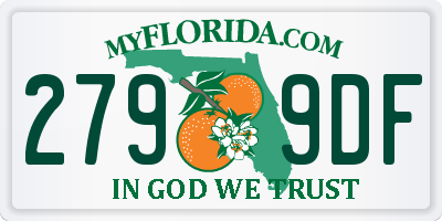 FL license plate 2799DF