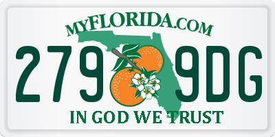 FL license plate 2799DG