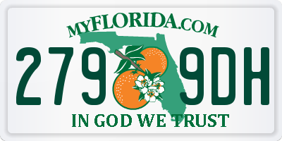 FL license plate 2799DH