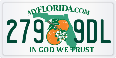 FL license plate 2799DL