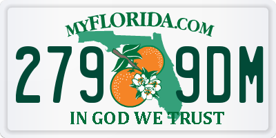 FL license plate 2799DM