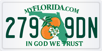 FL license plate 2799DN