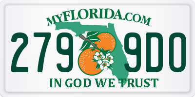 FL license plate 2799DO