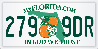 FL license plate 2799DR