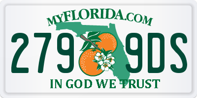 FL license plate 2799DS