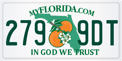 FL license plate 2799DT