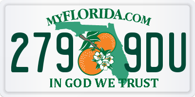 FL license plate 2799DU
