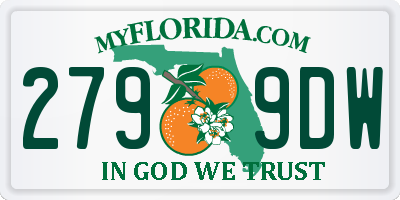 FL license plate 2799DW