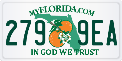 FL license plate 2799EA