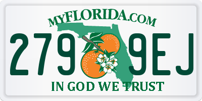 FL license plate 2799EJ