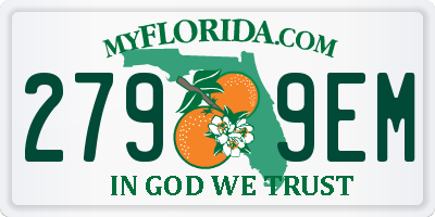 FL license plate 2799EM