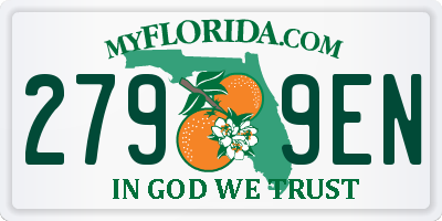 FL license plate 2799EN
