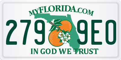 FL license plate 2799EO
