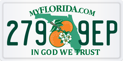 FL license plate 2799EP