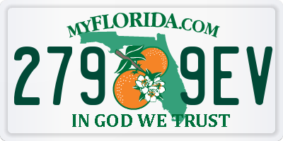 FL license plate 2799EV