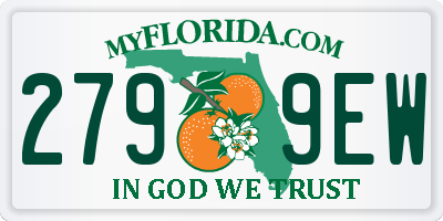 FL license plate 2799EW