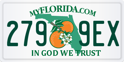 FL license plate 2799EX