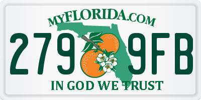 FL license plate 2799FB